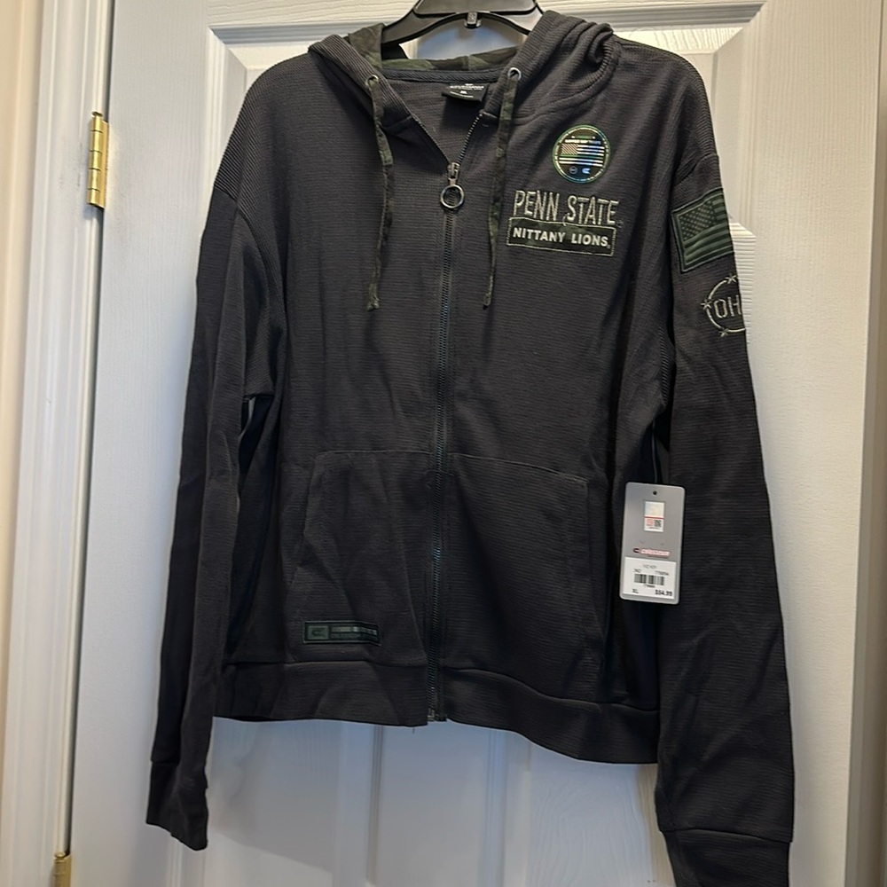 3 piece Penn State Colosseum Camo hoodie/cargo sweatpants/adidas’s camo shoesNWT